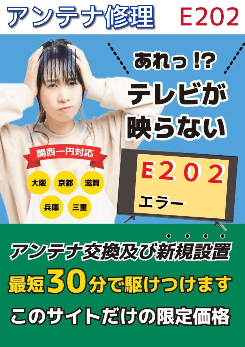 e202エラーでテレビが映らない時のアンテナ修理